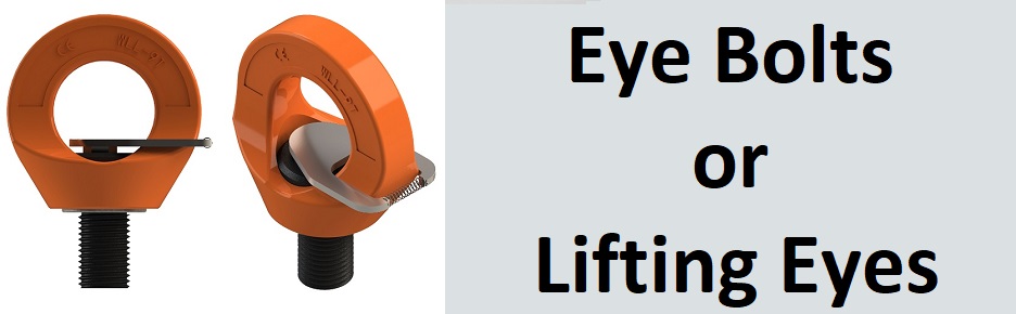 Eye bolts, swivel lifting eyes, swivel hoists, hoist rings